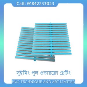 High quality aluminium material blue color overflow swimming pool grating in Bangladesh